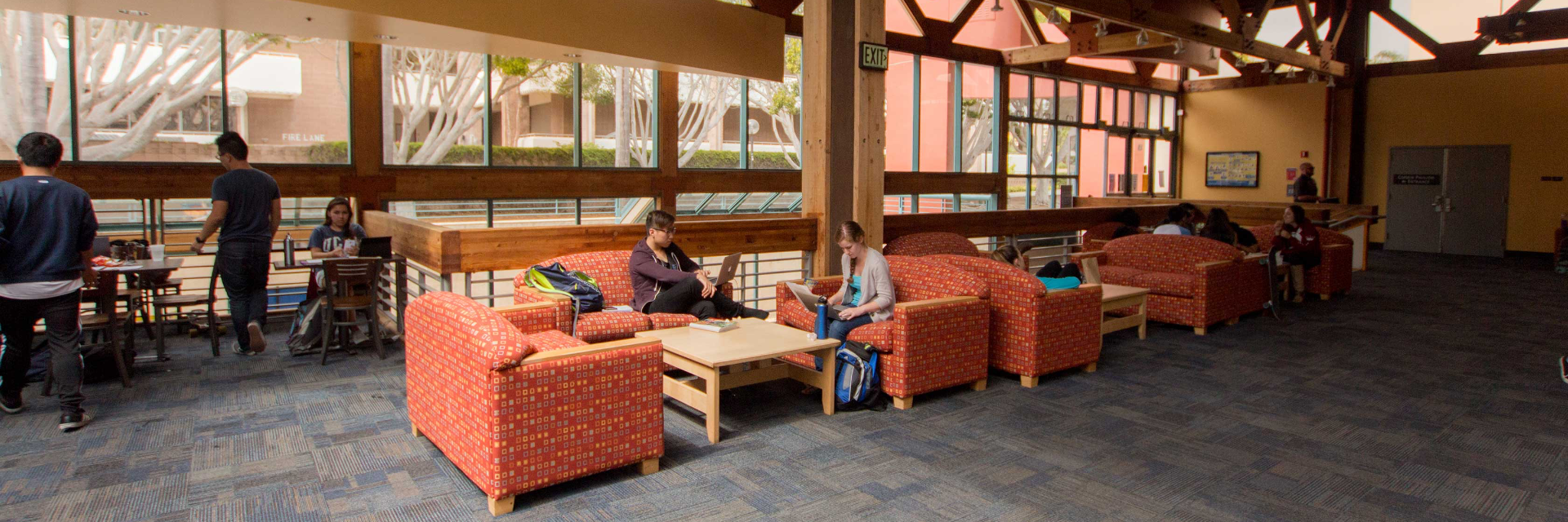 students sitting down