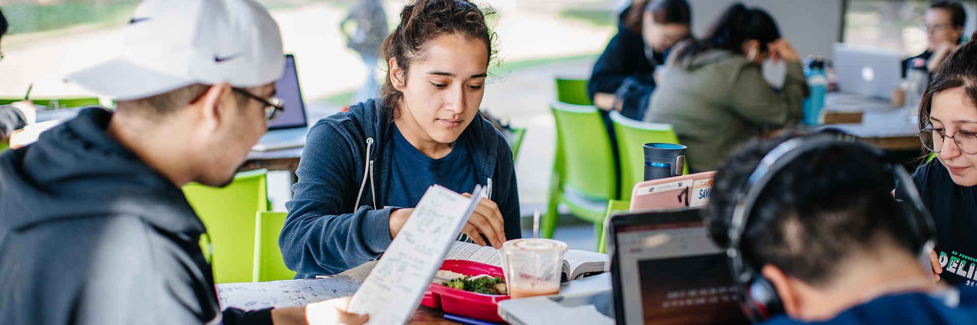 students studying